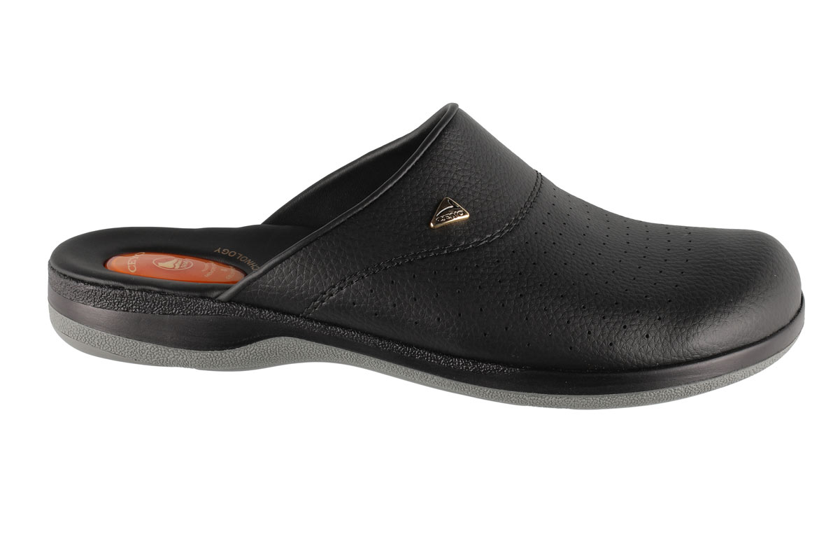 Svarta herrtofflor med memory foam