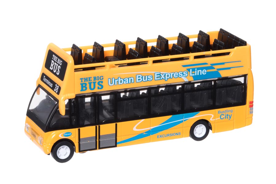 Gul leksaksbuss 14 cm