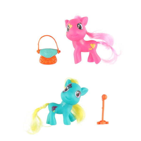 Cutie Friends - Pony med accessoarer - Grön & Rosa