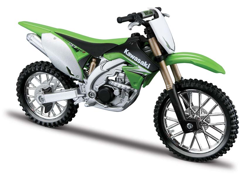 1:18 Motorcykel - Kawasaki KX 450F - Grön