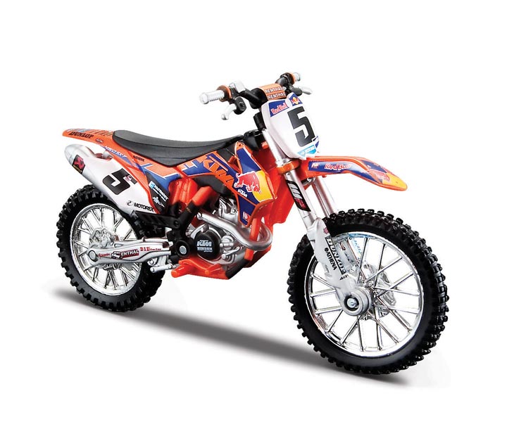 1:18 Motorcykel - KTM 450 SX-F, Nr 5 - Orange