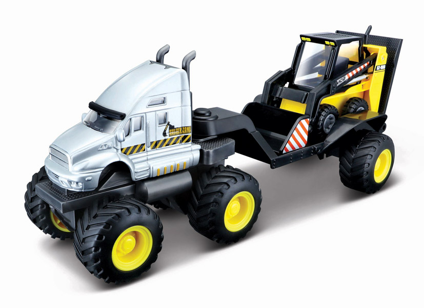 Truck med Stenarbetsmaskin - Silver