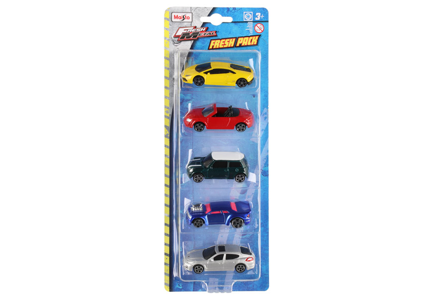 Set med 5 bilar - 7,6 cm