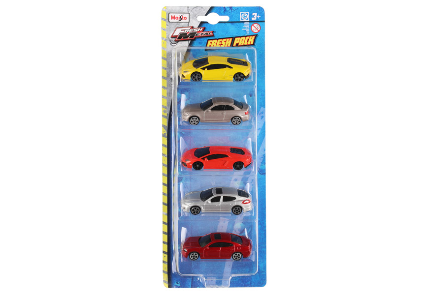 Set med 5 bilar - 7,6 cm