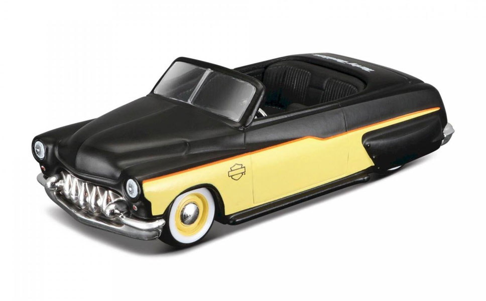 1:64 Harley Davidson - 1950 Mercury - Svart/Gul