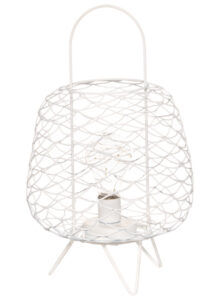 Nätlykta i järn med lampa