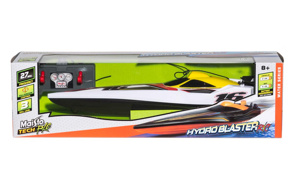 Radiostyrd Speed Boat Hydro Blaster 27/40Mhz - Gul