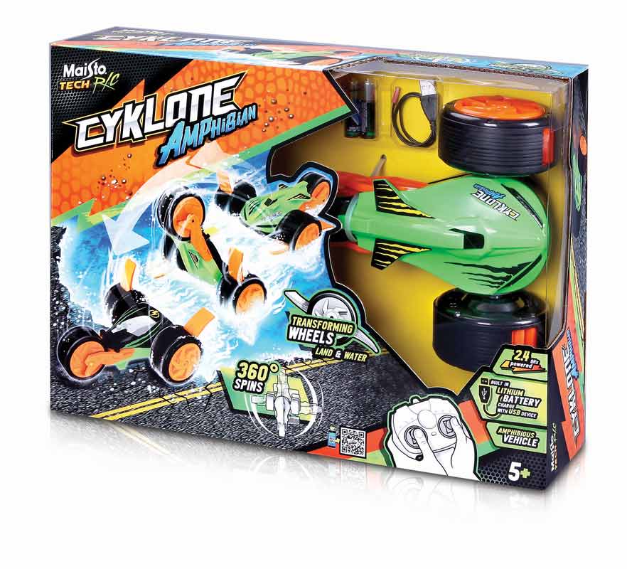 Radiostyrd Bil - Cyklone Amphibian 2.4 GHz - Grön