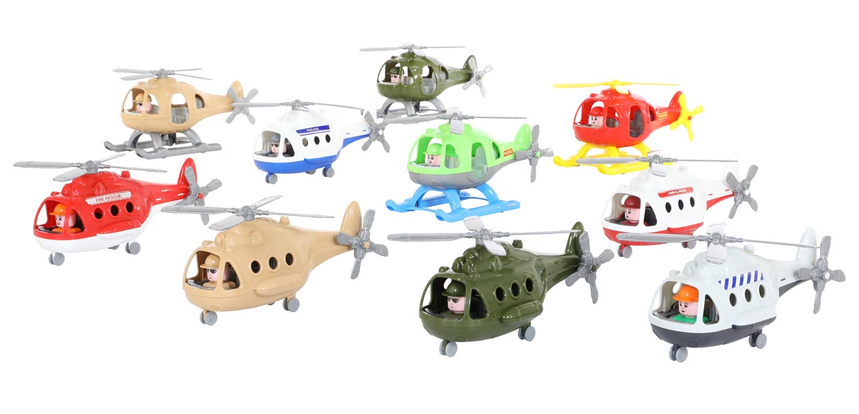 Leksaksfordon - Helikopter 28 cm osort.