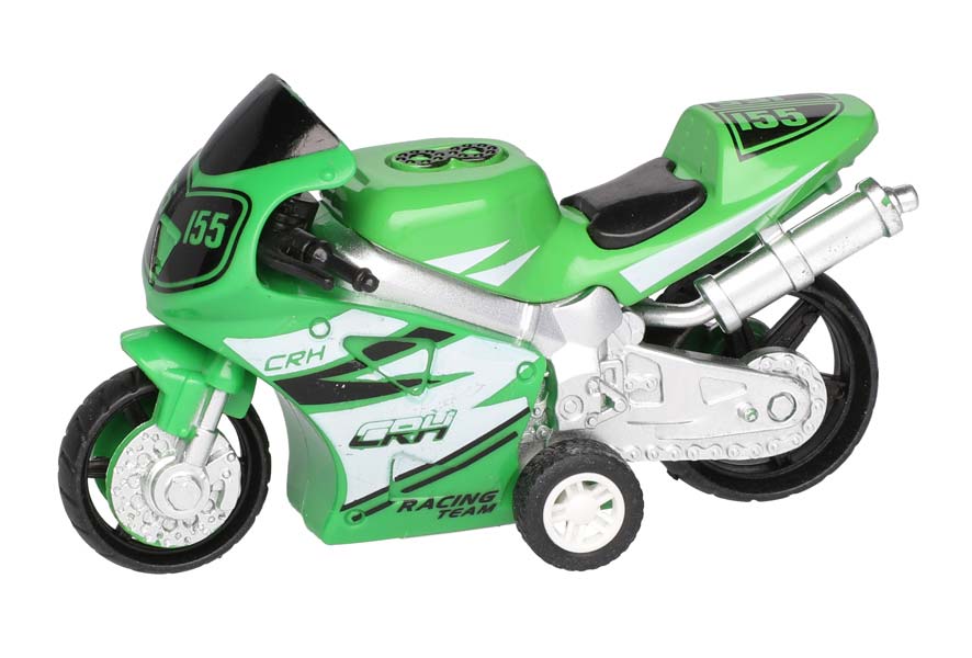 Leksaksfordon: Motorcykel Enduro 9,5 cm - Grön