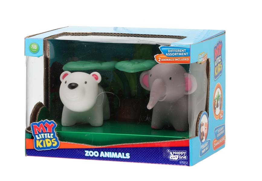Zoo-figurer 2-pack - Isbjörn & Elefant