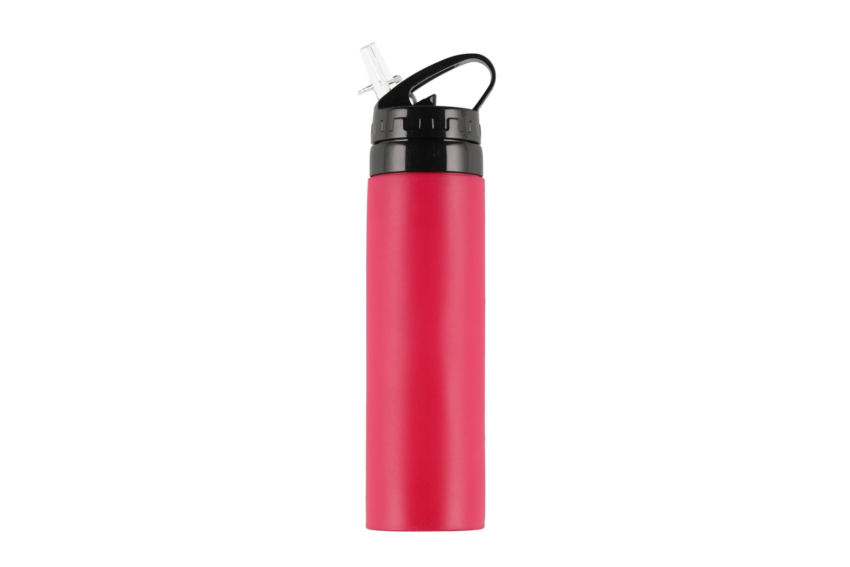 Vattenflaska i silikon 650 ml Rosa