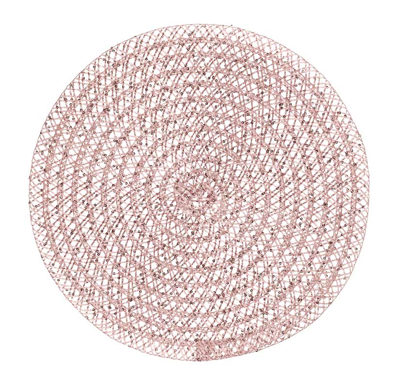 Bordstablett med paljetter Sofia 38 cm - Rosa