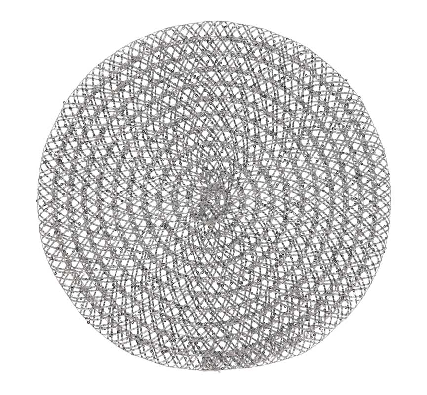 Bordstablett med paljetter Sofia 38 cm - Grå