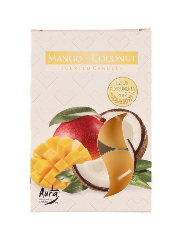 Doftljus Värmeljus Mango-Coconut 6-pack