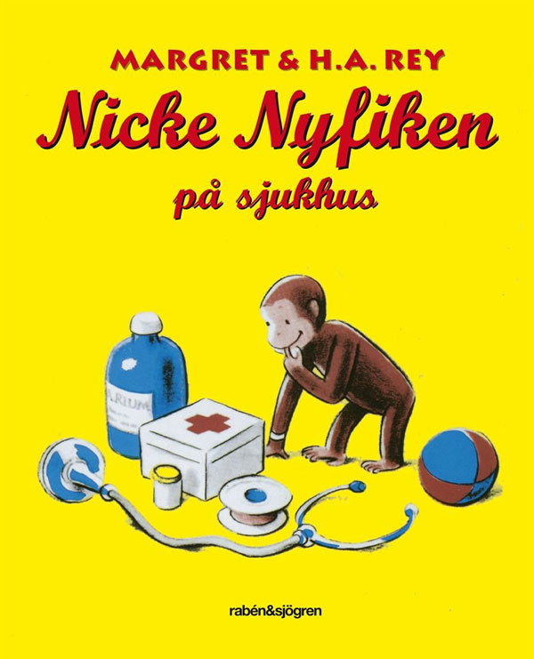 Inbunden bok, Nicke Nyfiken på sjukhus, Svenska 2015