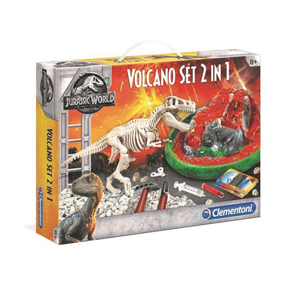 2 in 1: Volcano & T-Rex