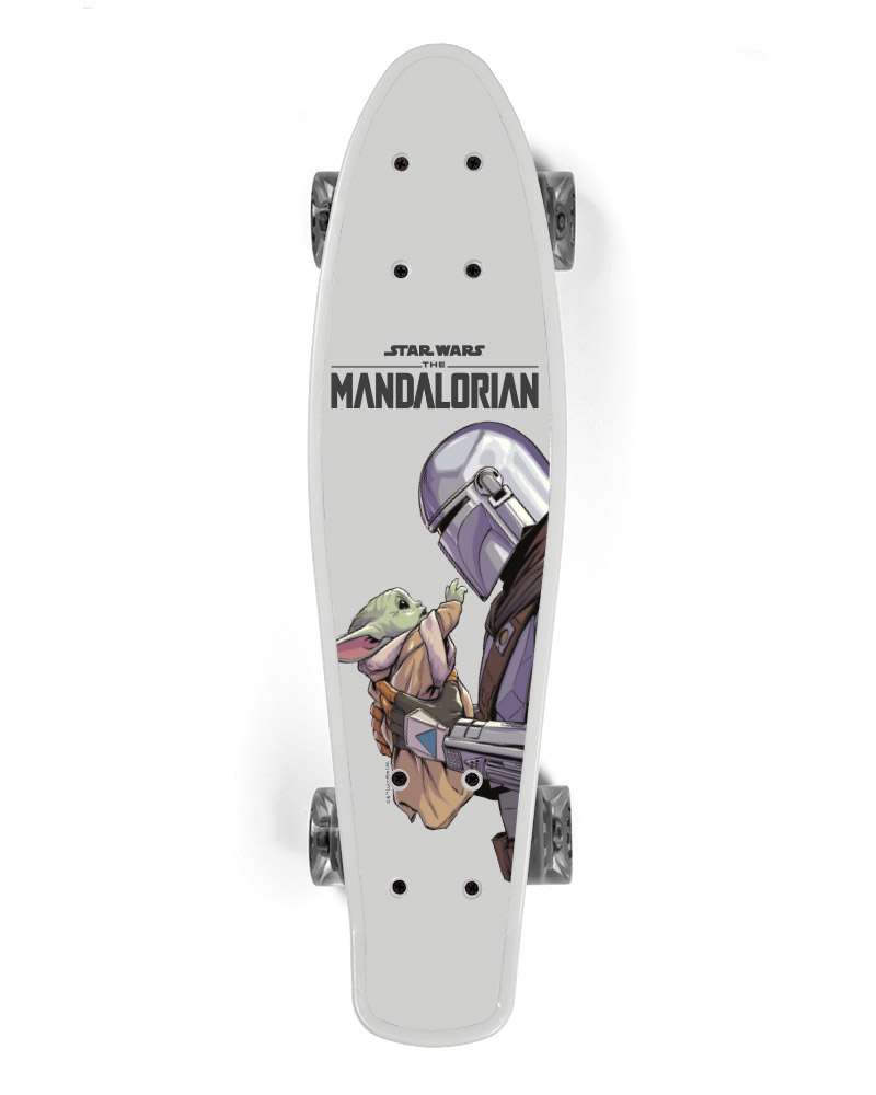 Mandalorian Skateboard/Pennyboard 21.6 " - Vit