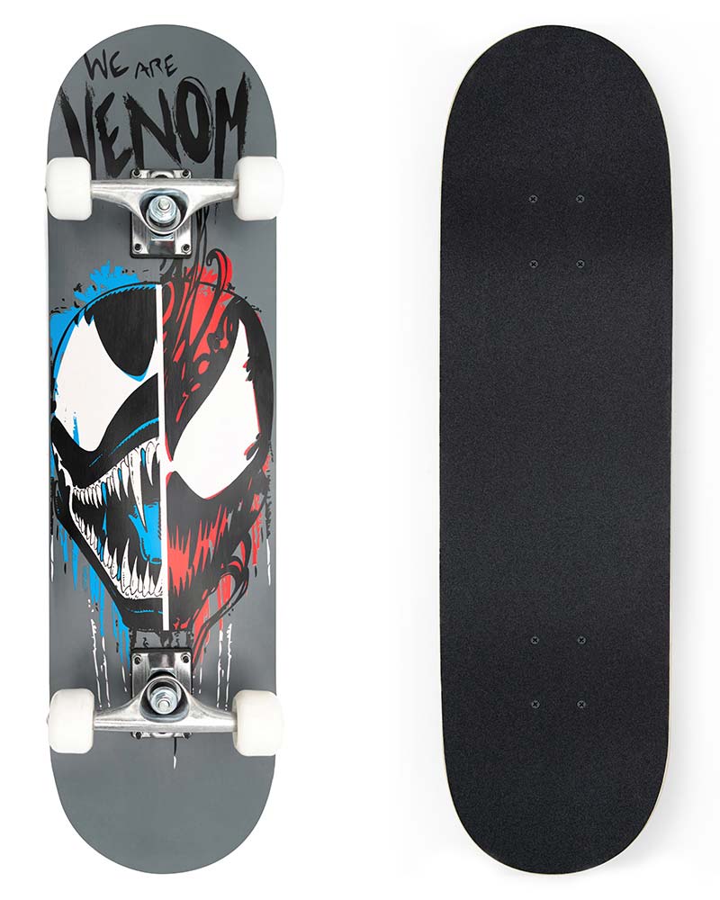 Venom Skateboard i trä 31'' - Blå/Röd