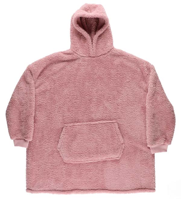 Pläd med huva & armar 80 x 128 cm - Rosa