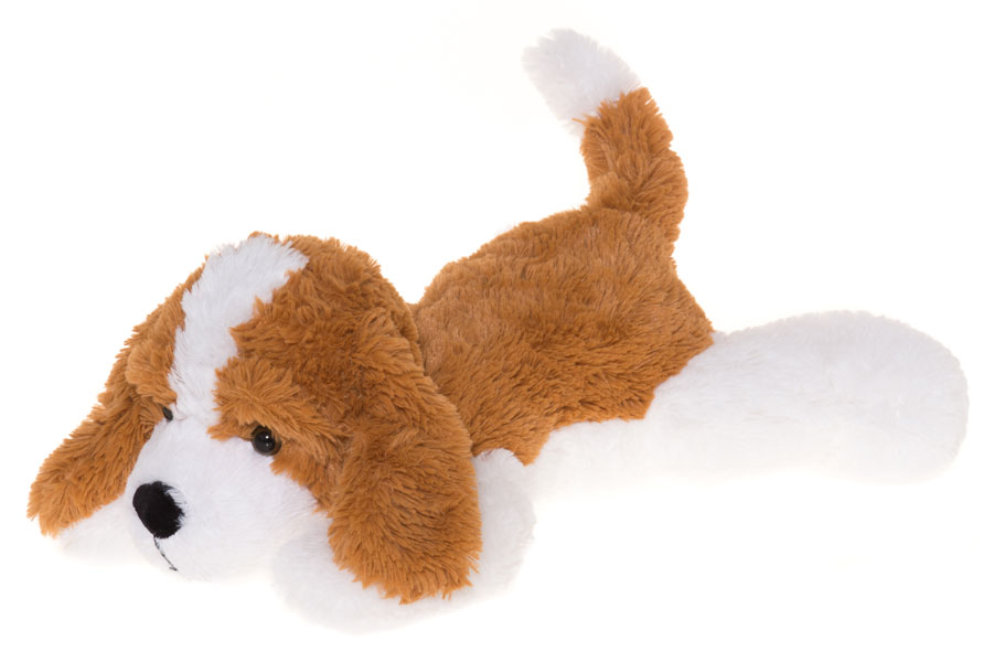 Gosedjur Hund 50 cm - Brun/Vit