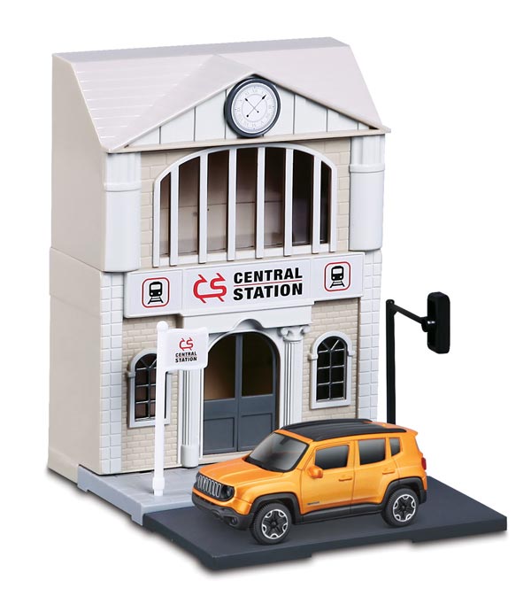 City 1:43 - Jeep Renegade - Train Station - Orange