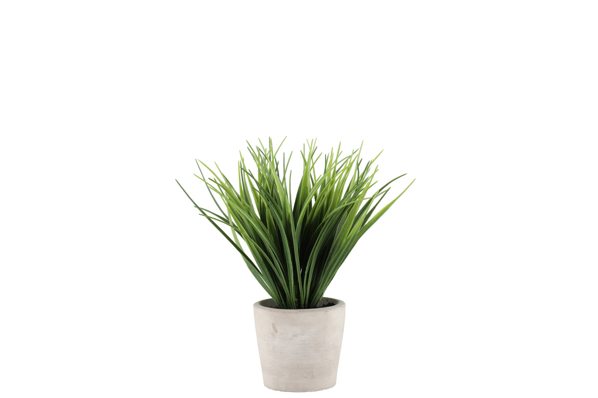 Konstgjort gräs i betongkruka 25 cm