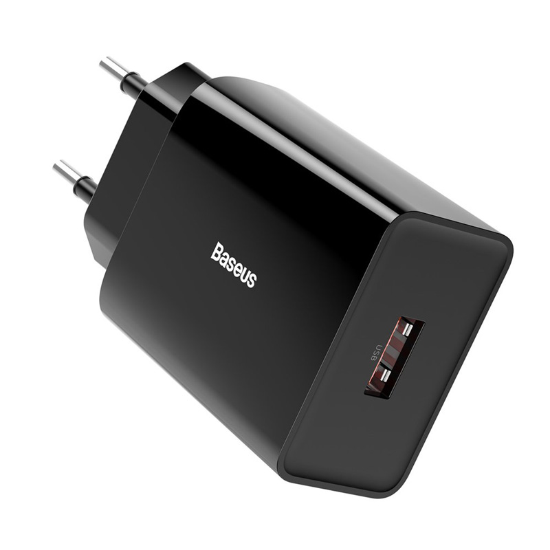 18W 3A USB-A QC3.0 Snabbladdare - Svart