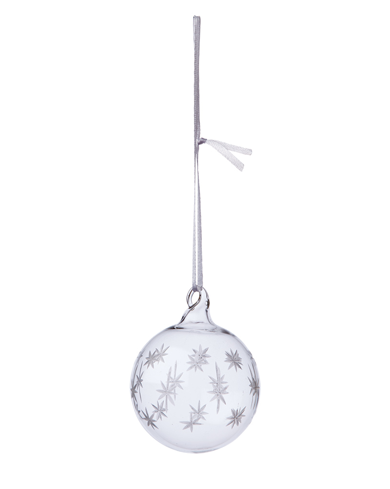 Julkula i Glas Clementine Ø 6 cm 12-pack - Klar