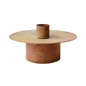 Ljusstake i järn Thomas Ø 12/3 x H 7 cm - Mässingsfärgad