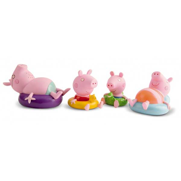 - Greta Gris med familj - Badleksaker lekset 4-Pack