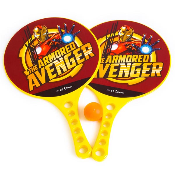 Strandtennis, Racketset - Gul/Röd 3 delar