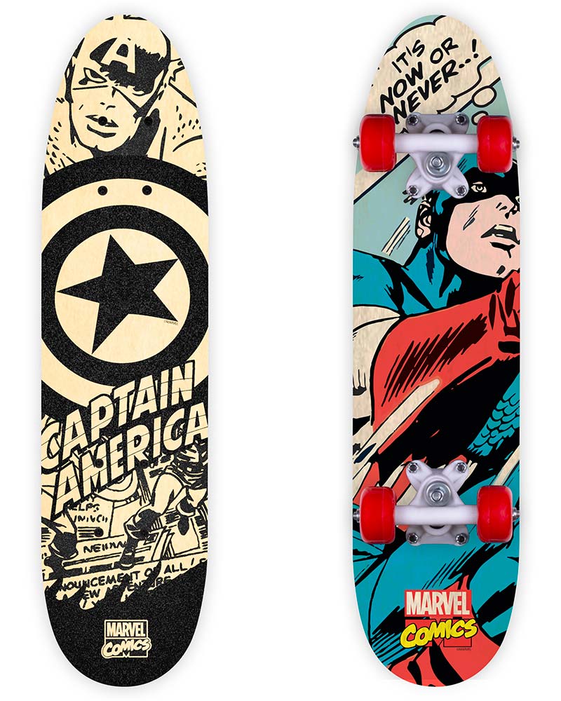 Captain America Skateboard i trä 24''