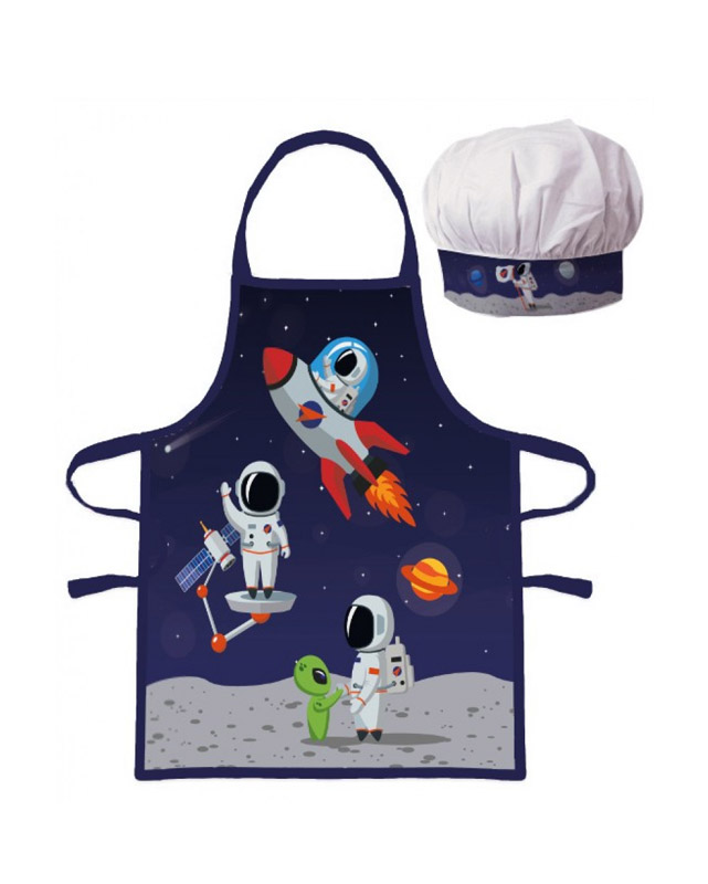Astronaut - Kockset: Förkläde & kockmössa