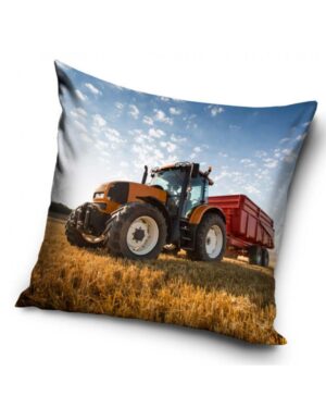 Traktor med släp - Kuddfodral 40x40cm