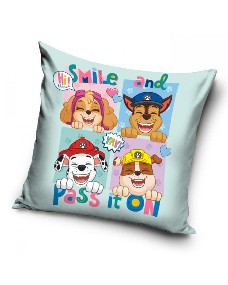Smile and pass it on - Kuddfodral 40x40cm