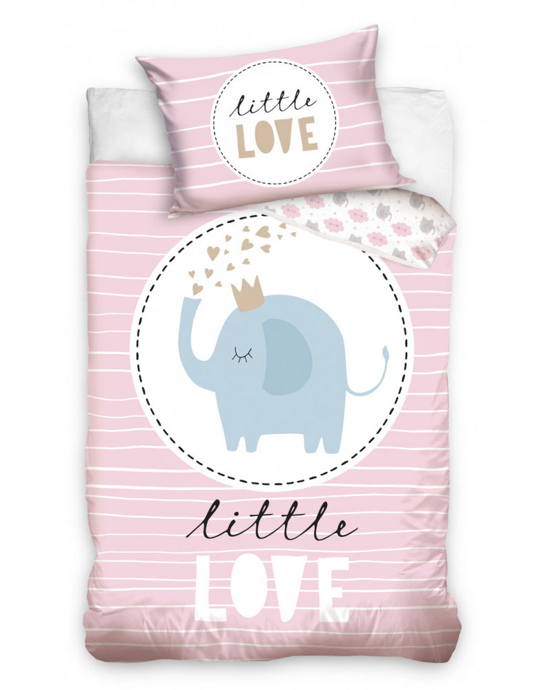 Little Love - Påslakanset Junior 100×135 cm - Rosa