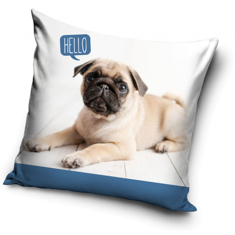 Mops hundvalp - Kuddfodral 40x40cm