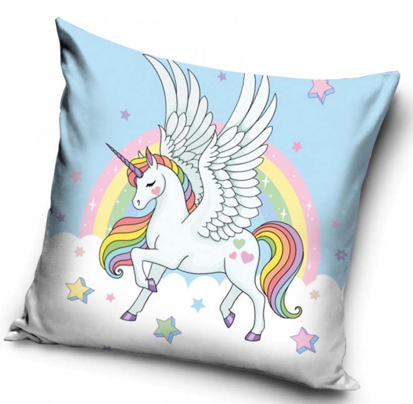 Unicorn regnbåge - Kuddfodral 40x40cm