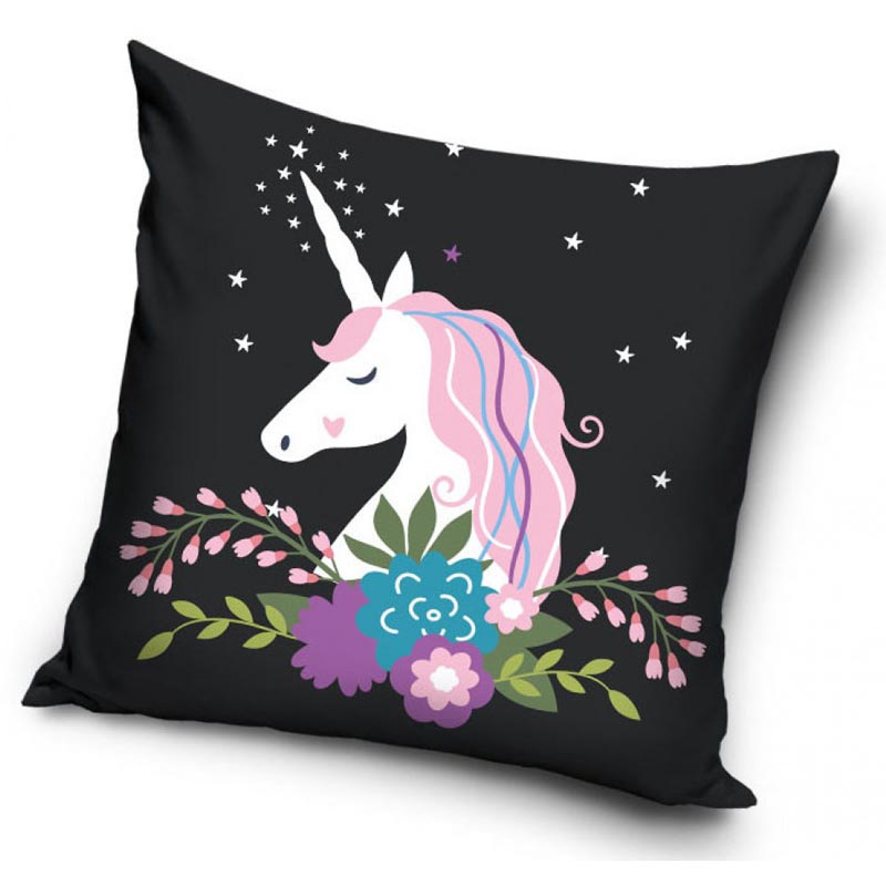 Unicorn - Kuddfodral 40x40cm - Svart