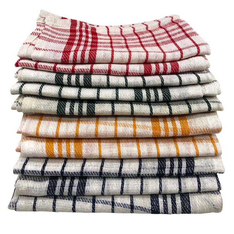 Kökshanddukar Vintage, rutiga - 10-pack