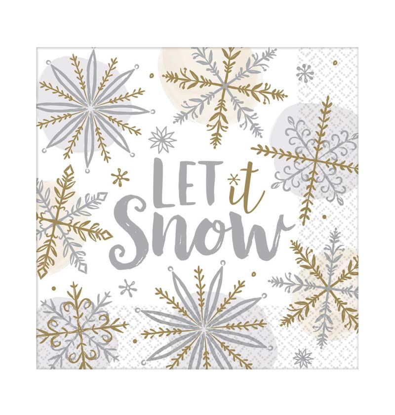 Pappersservetter Let it snow 16-Pack