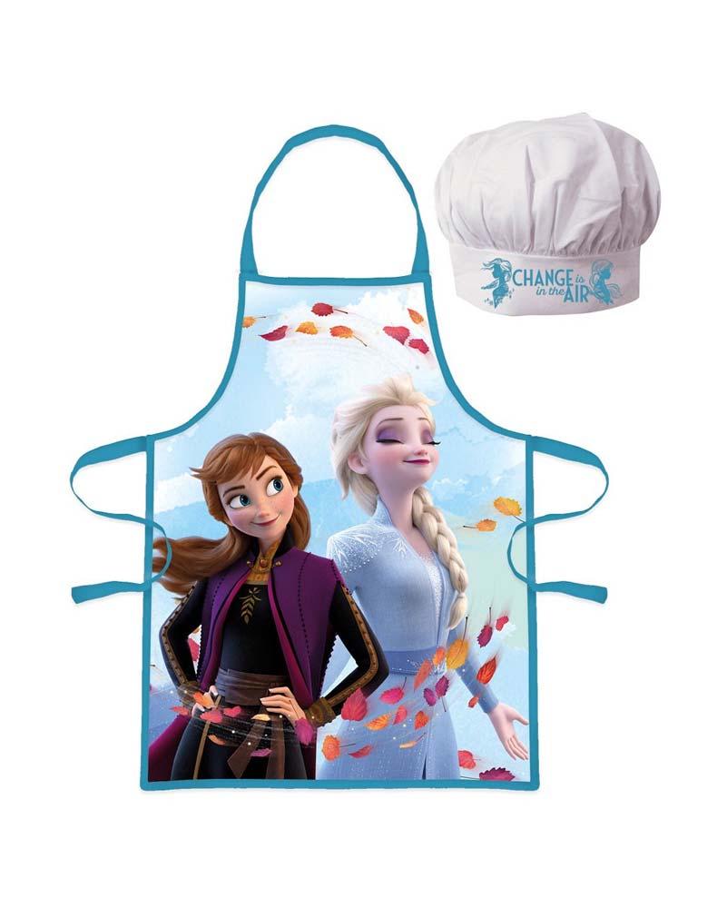 2: Elsa och Anna - Kockset: Förkläde & kockmössa - Blå