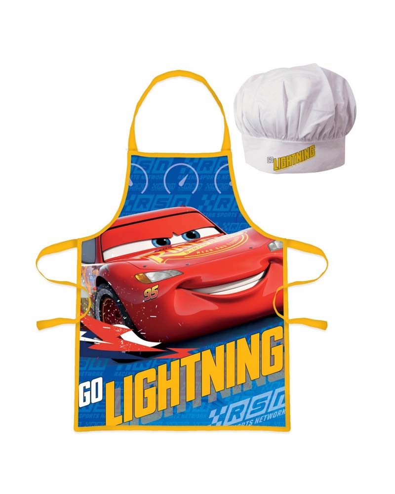 Bilar Go Lightning - Kockset: Förkläde & kockmössa