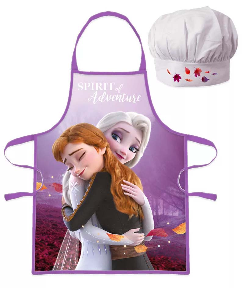 2 Elsa & Anna: Kockset: Förkläde & kockmössa - Lila