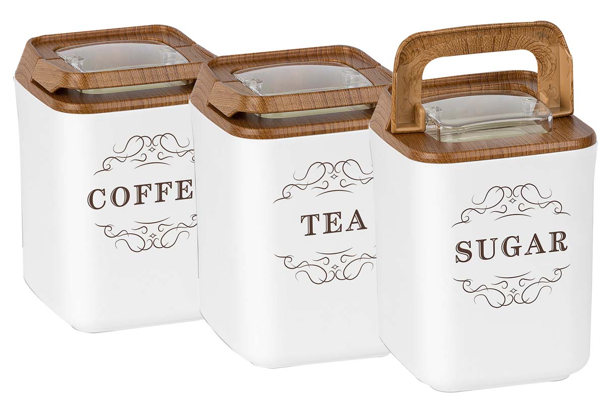 Förvaringsburkar med lock 3-pack