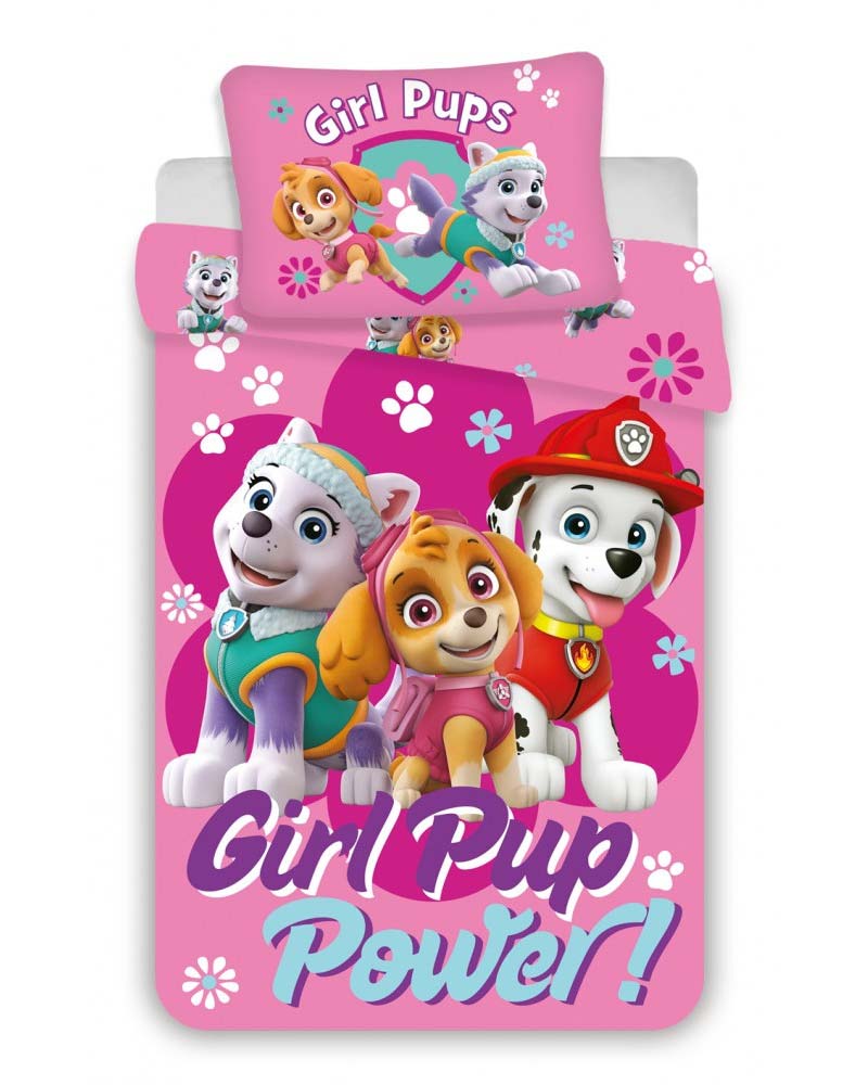 Girl Pup Power - Påslakanset Junior 100×135 cm