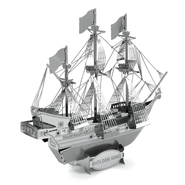 - Fartyg, Golden Hind - Modellbyggsats i metall