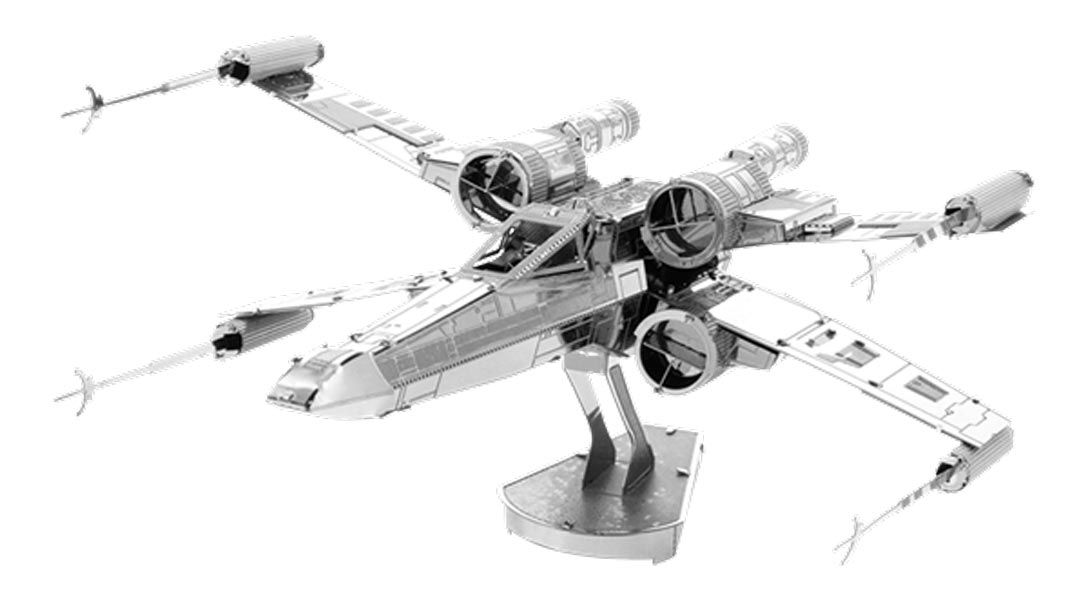 - Star Wars, X-wing Star Fighter - Modellbyggsats i metall