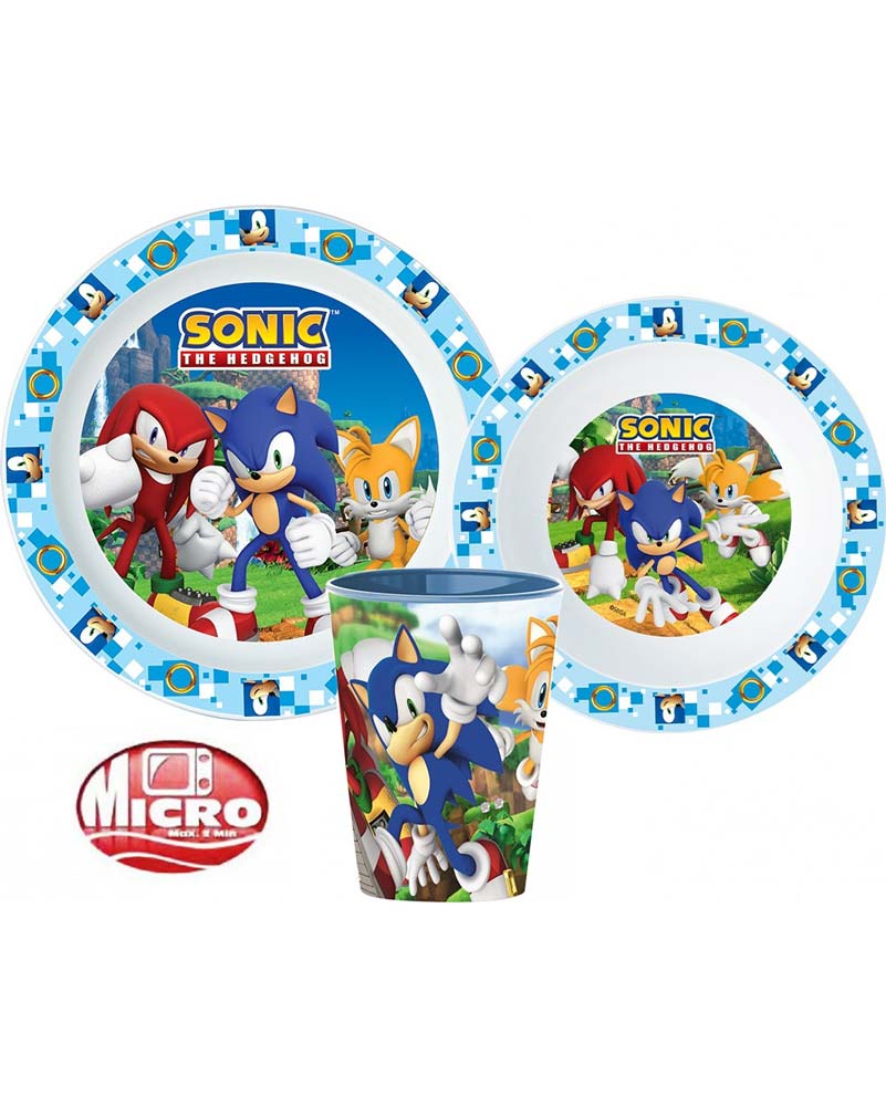Sonic Mikrovågsugnssäker barnservis - 3 Delar